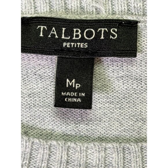 Talbots Petites MP Gray Dalmatian with Red Glasses Sweater - Picture 3 of 8